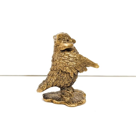 Small Brass Owl Figurine - Picture 3 of 7